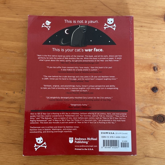 3 for 15$! “How to tell if your cat is trying to kill you”Book by the Oatmeal. - Picture 2 of 5